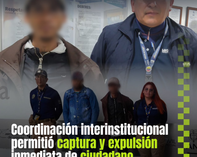captura y expulsión inmediata de ciudadano extranjero en Chía